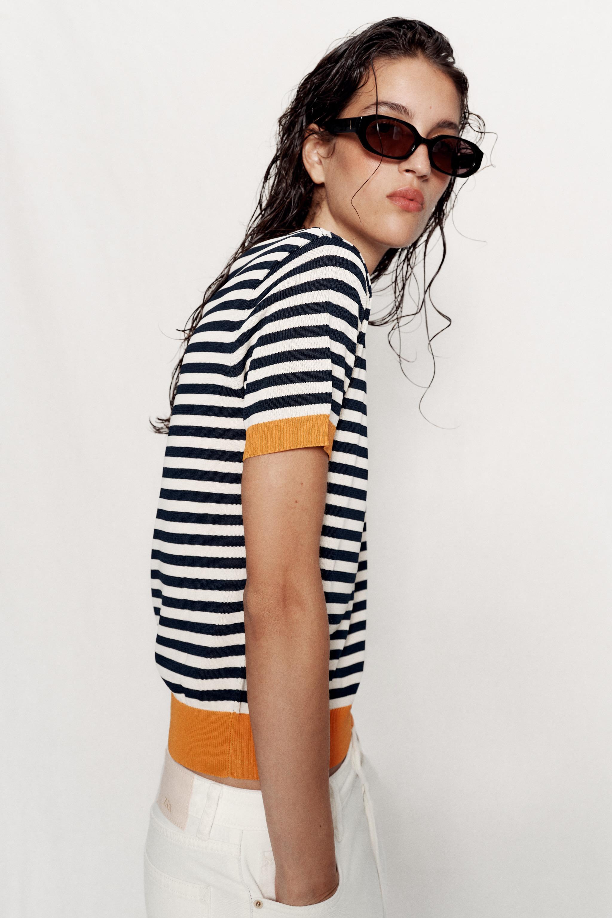 STRIPED KNIT TOP